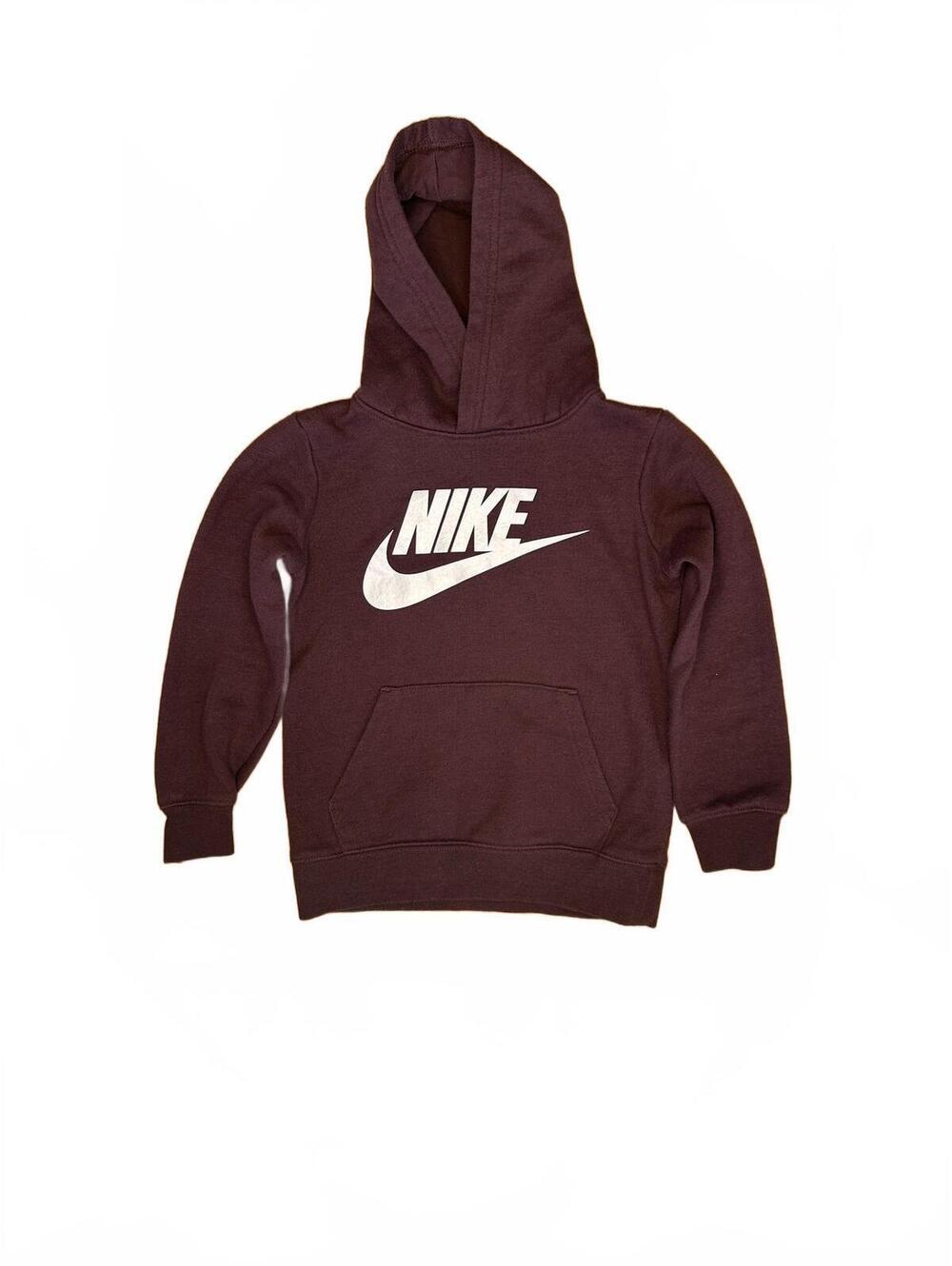 Nike Burgundy Pullover Hoodie Kids M